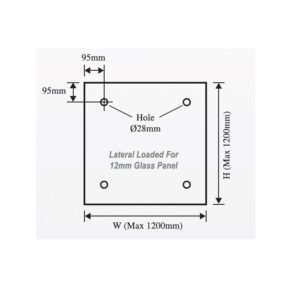 Spider Fittings - Lateral Loaded For 12mm Glass Panel